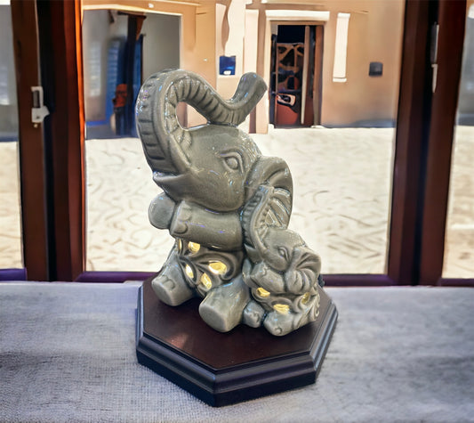 Hand Made Elephant Table Lamp