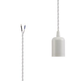 Modern Pre Wired CLASS 2 Metal Pendant Lampholder With Shade Ring