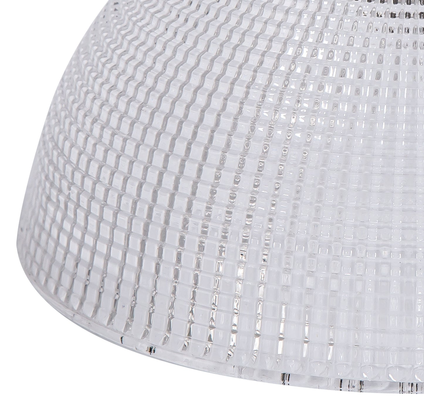 Small Gridded Dome Glass Lampshade