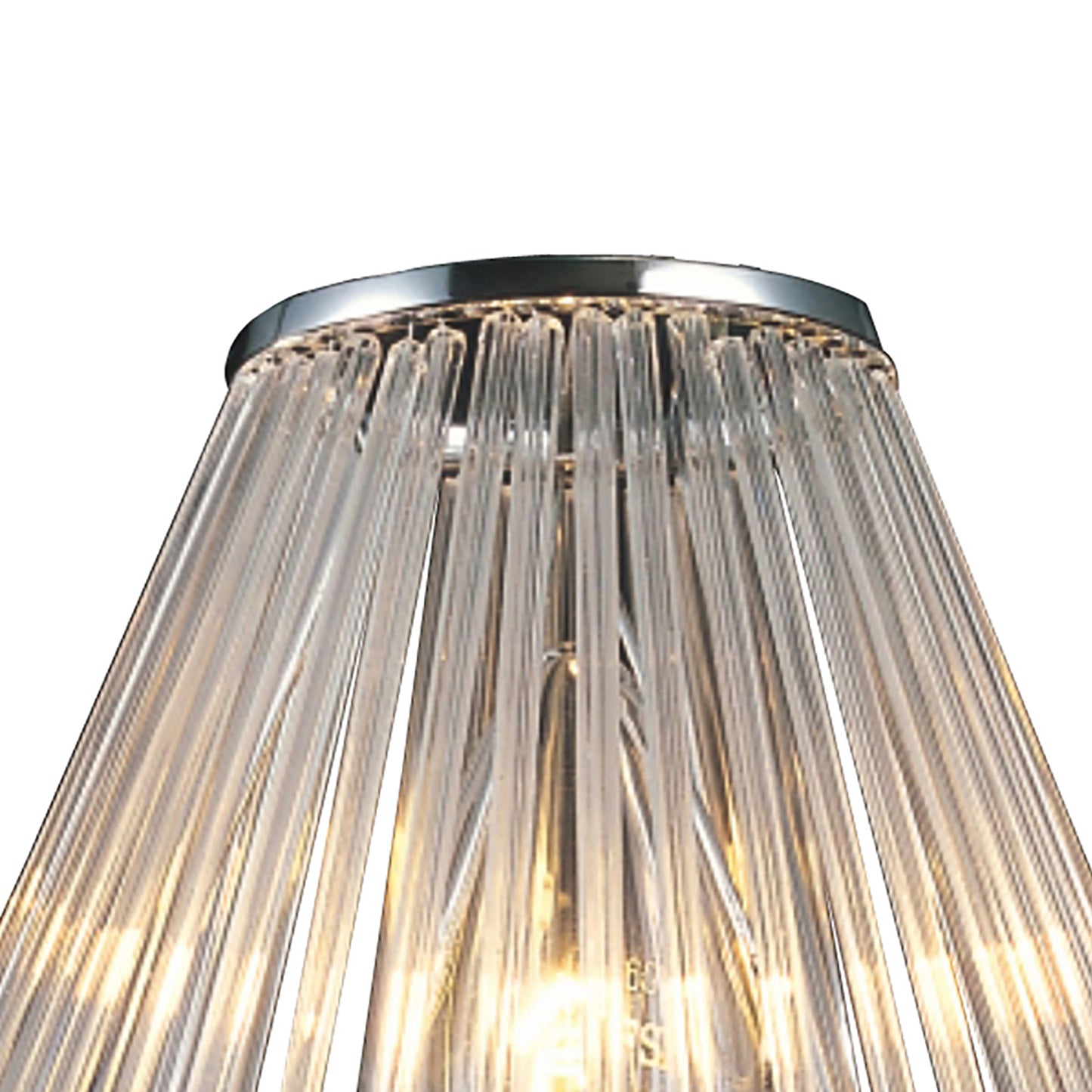 Crystal Clip-On Shade With Glass Rods for Chandeliers and Wall Lights