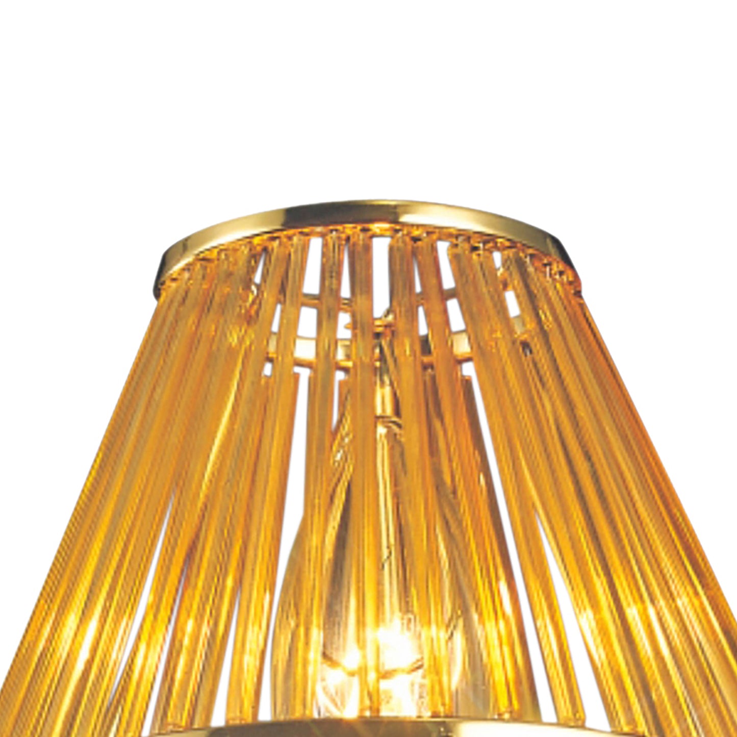 Crystal Clip-On Shade With Glass Rods for Chandeliers and Wall Lights