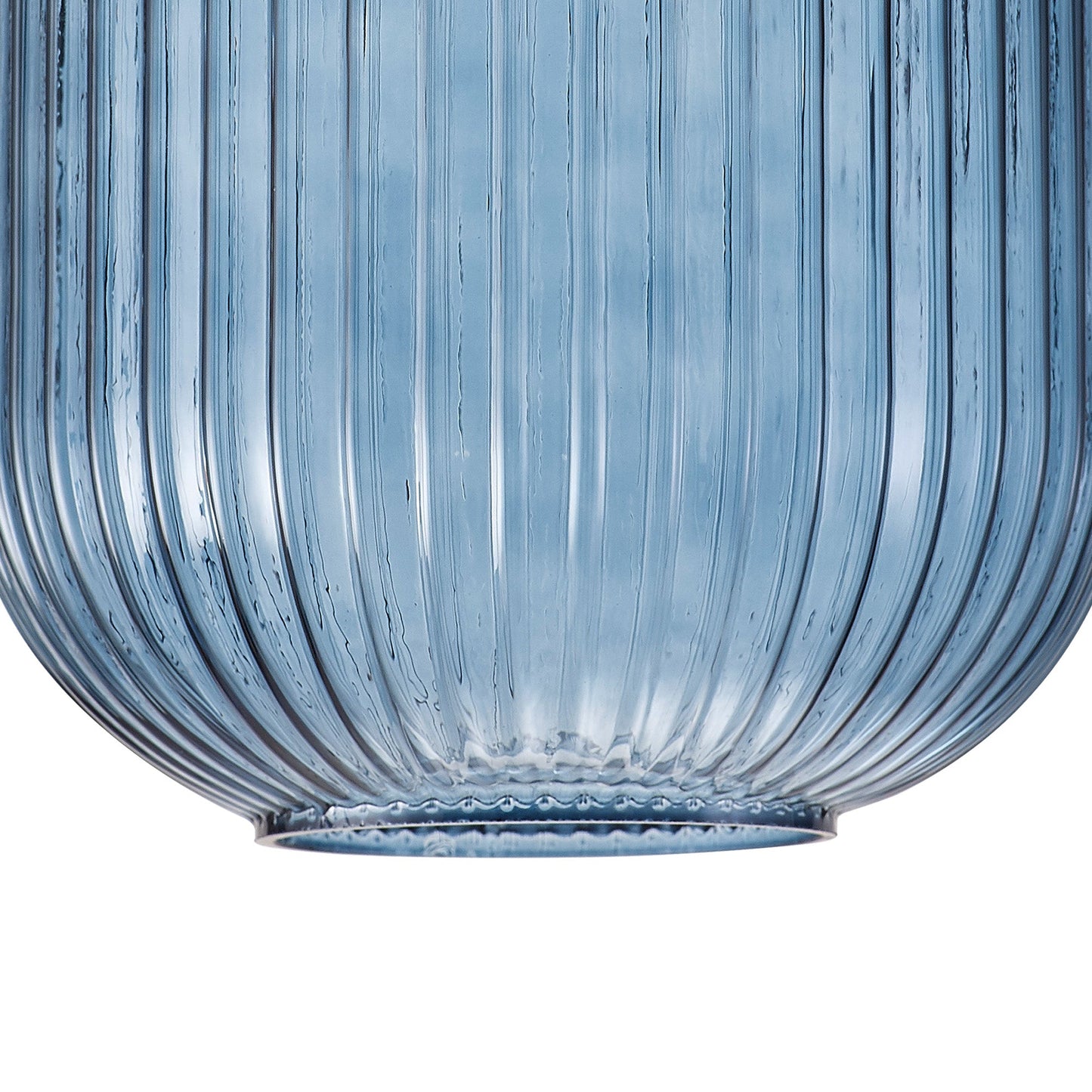 Tubular Small Pendulum Ribbed Glass Shades