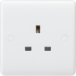Curved Edge 13A 1 Gang Double Pole UNSwitched Socket