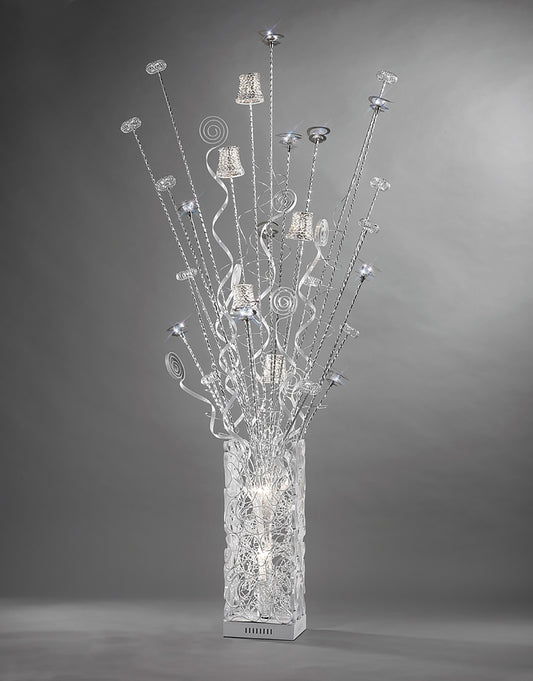 Koil Crystal Contemporary Floor Lamp by Cassia Twigue