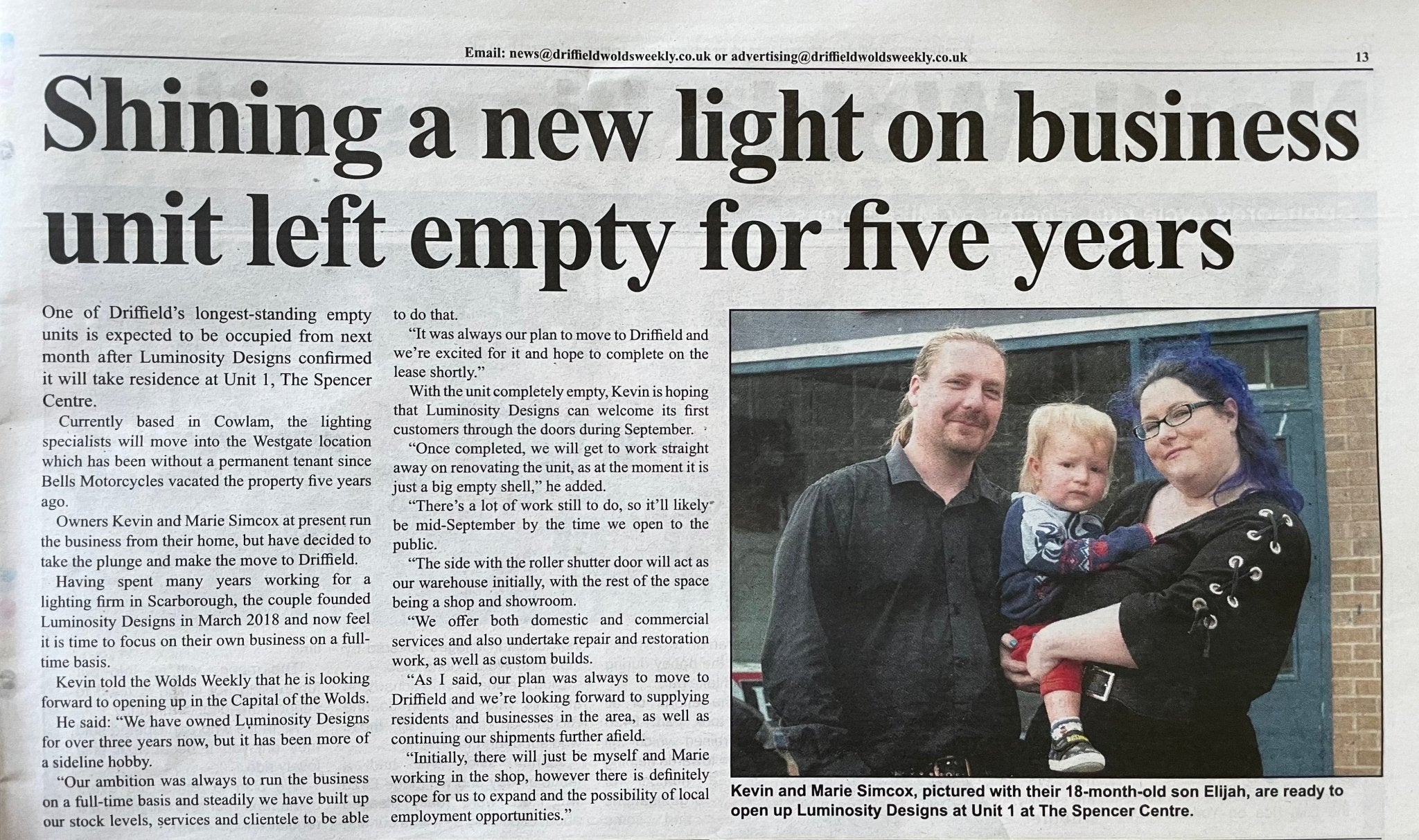 We’re Opening a Physical Shop!! - Luminosity Designs Ltd