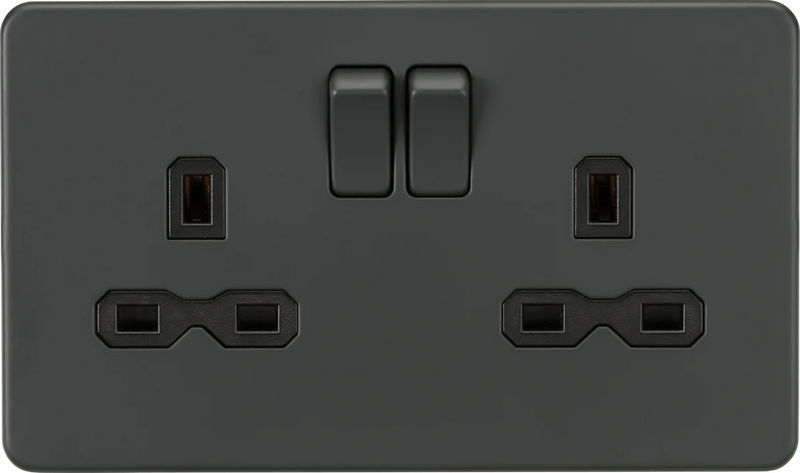Metal Switches and Sockets - Flat Plate - Luminosity Designs Ltd