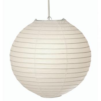 Concertina White Paper Lantern for use with a Plastic Pendant Lamp Holder