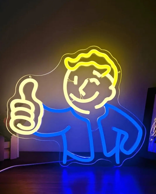 Neon Fallout Vault Boy LED