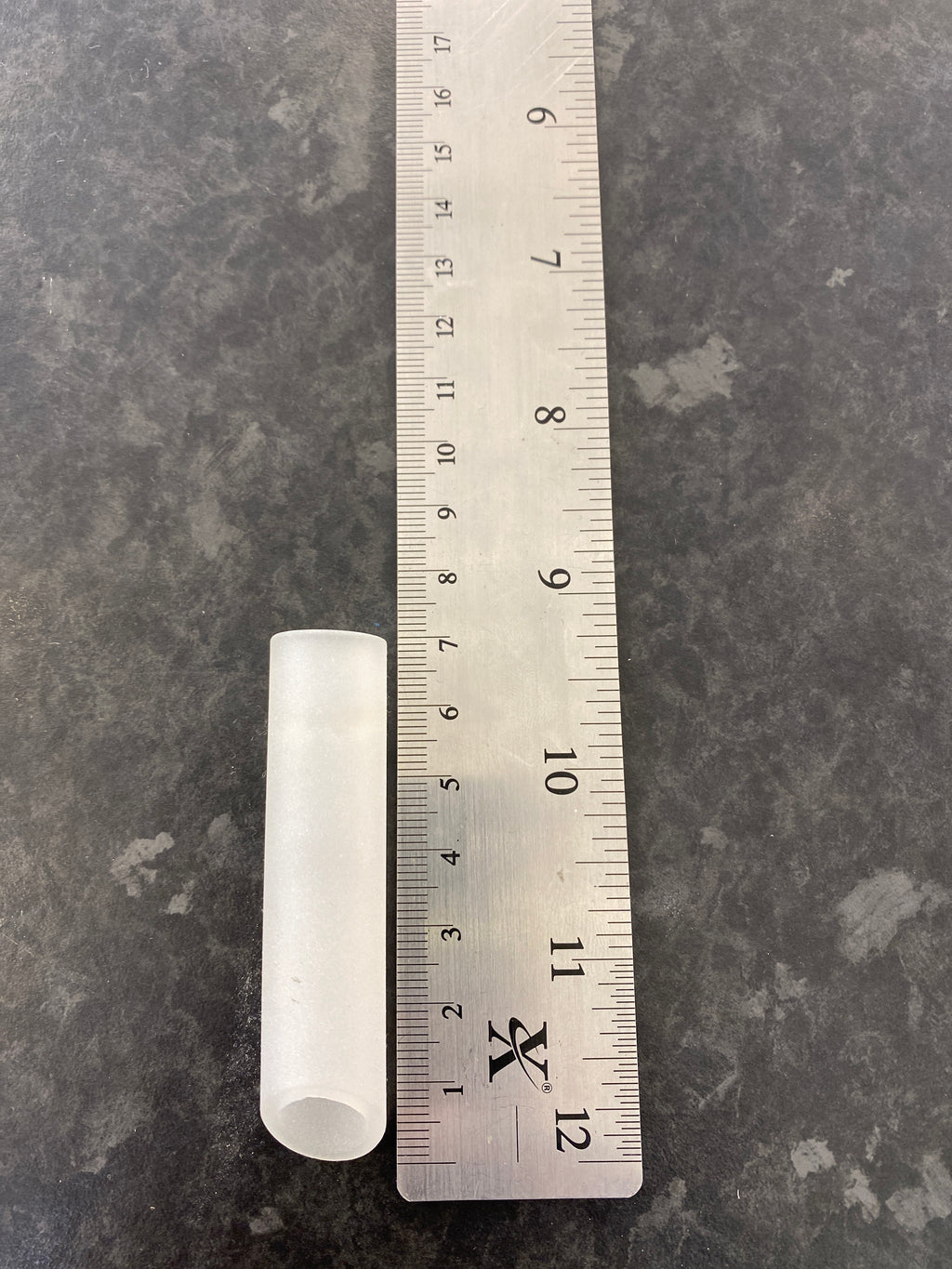 (30) Unknown Fitting - Push on Frosted glass tube with a slanted tip for G4 fitting