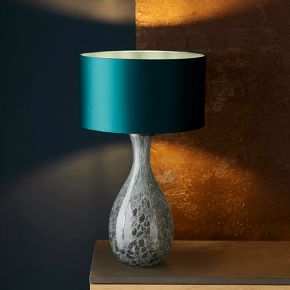 Neptune Grey Artisan Glass Table Lamp