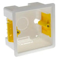 Luminosity Designs Ltd - 1 Gang Double Plastic Dry Lining Plasterboard Recessed Back Boxes / Pattress boxes - Luminosity Designs Ltd