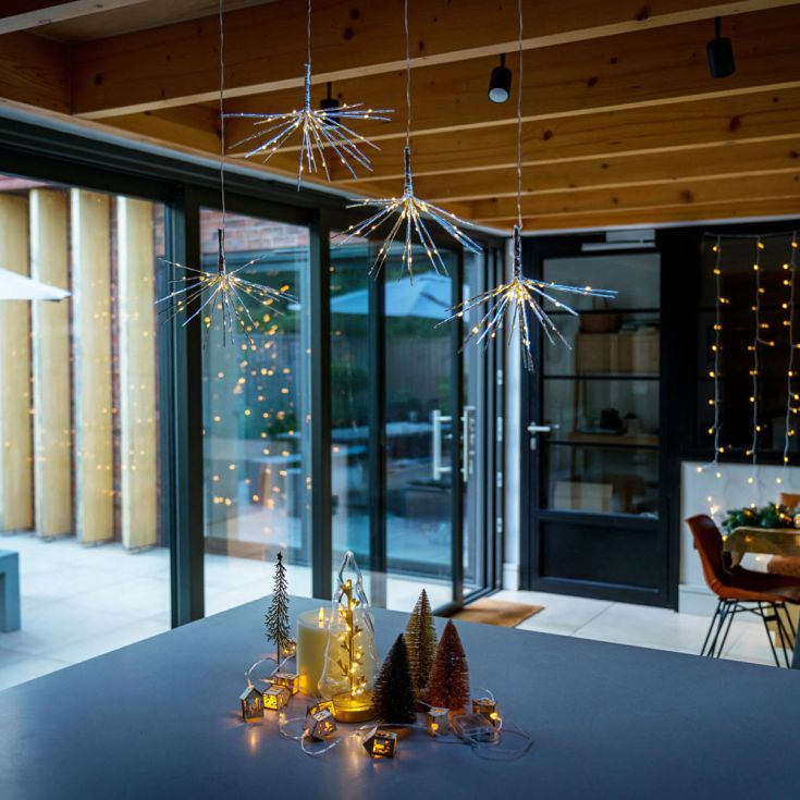 lse - 10 Light Battery Operated LED Wooden House String Lights - Luminosity Designs Ltd