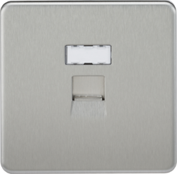 Flat Plate Metal Screwless RJ45 Network Outlet