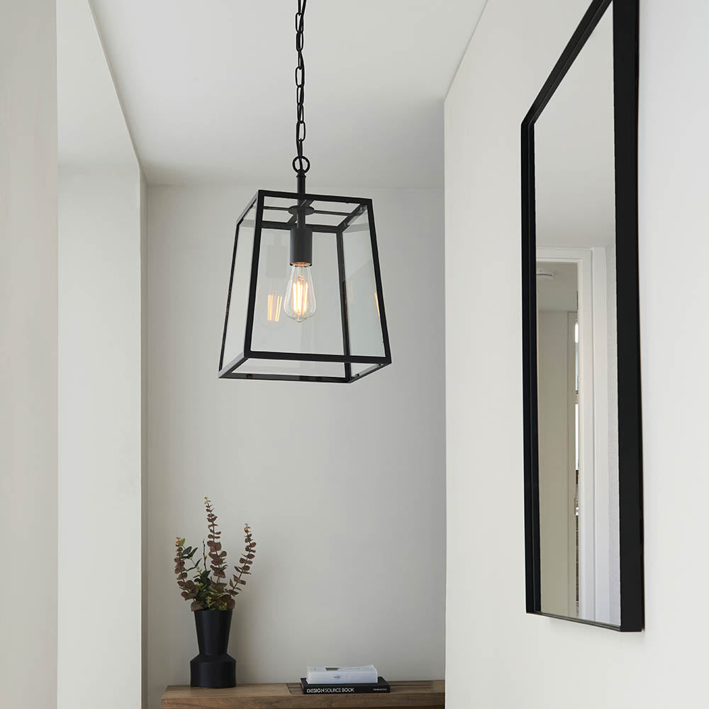 Hurst Simple Glass Lantern Pendant