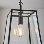 Hurst Simple Glass Lantern Pendant