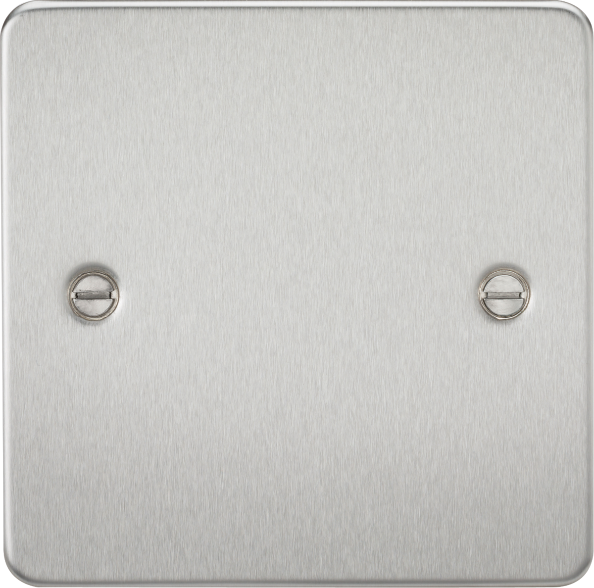Flat Plate Brushed Chrome 1G Blanking plate