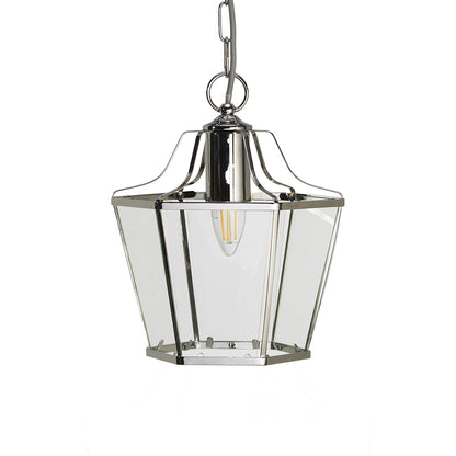 Dulverton Traditional Lantern Pendant with Glass Sides, 1x E27 (Oaks 1044)