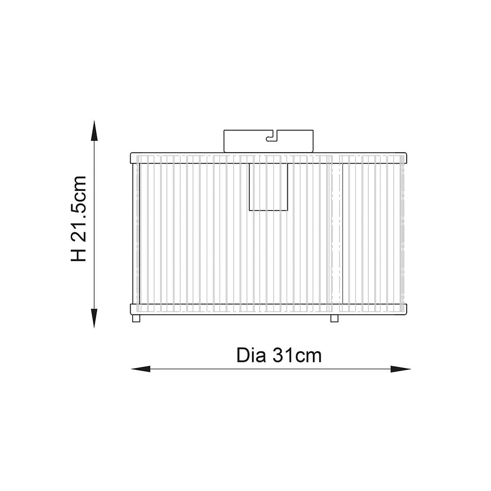 Ridgeton Flush Ceiling Light With Antique Brass Framework and Ribbed Glass Panel Shade, 1x E27