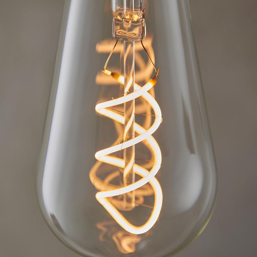 Endon Dimmable Decorative Vintage Pear Spiral LED Filament Bulb