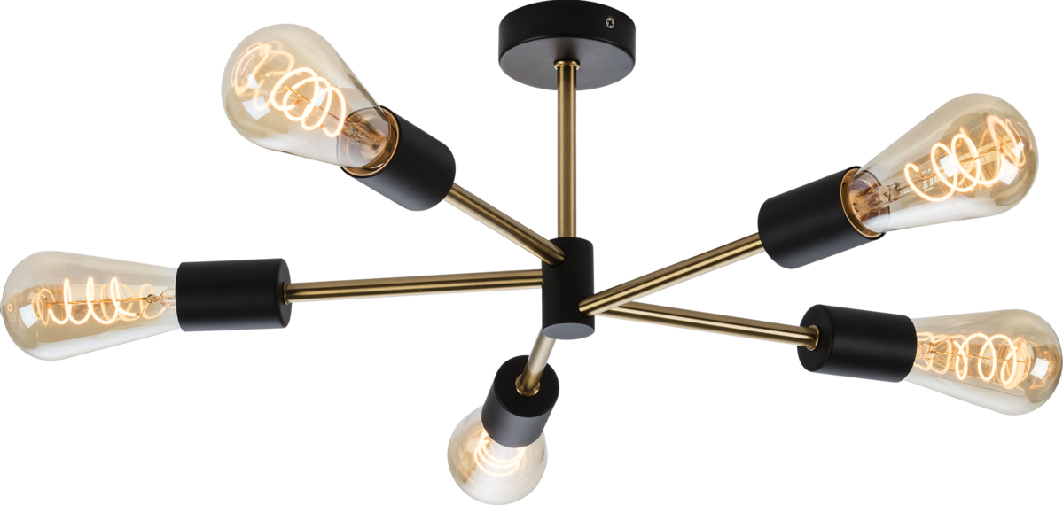 Sena 5 Light Industrial Style Modern Semi Flush Ceiling Light