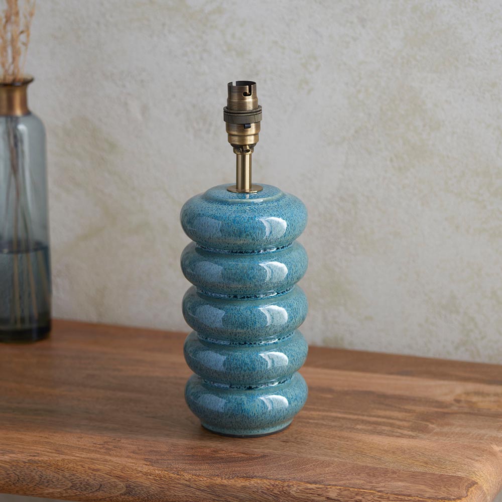 Squash Glazed Pottery Table Lamp Base