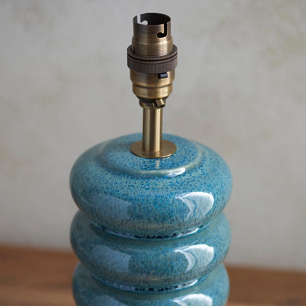 Squash Glazed Pottery Table Lamp Base
