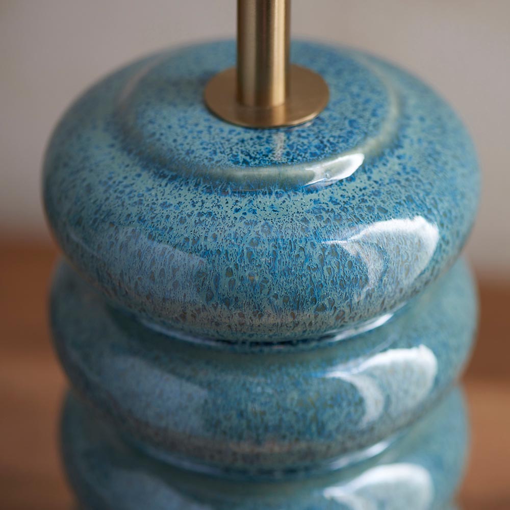 Squash Glazed Pottery Table Lamp Base
