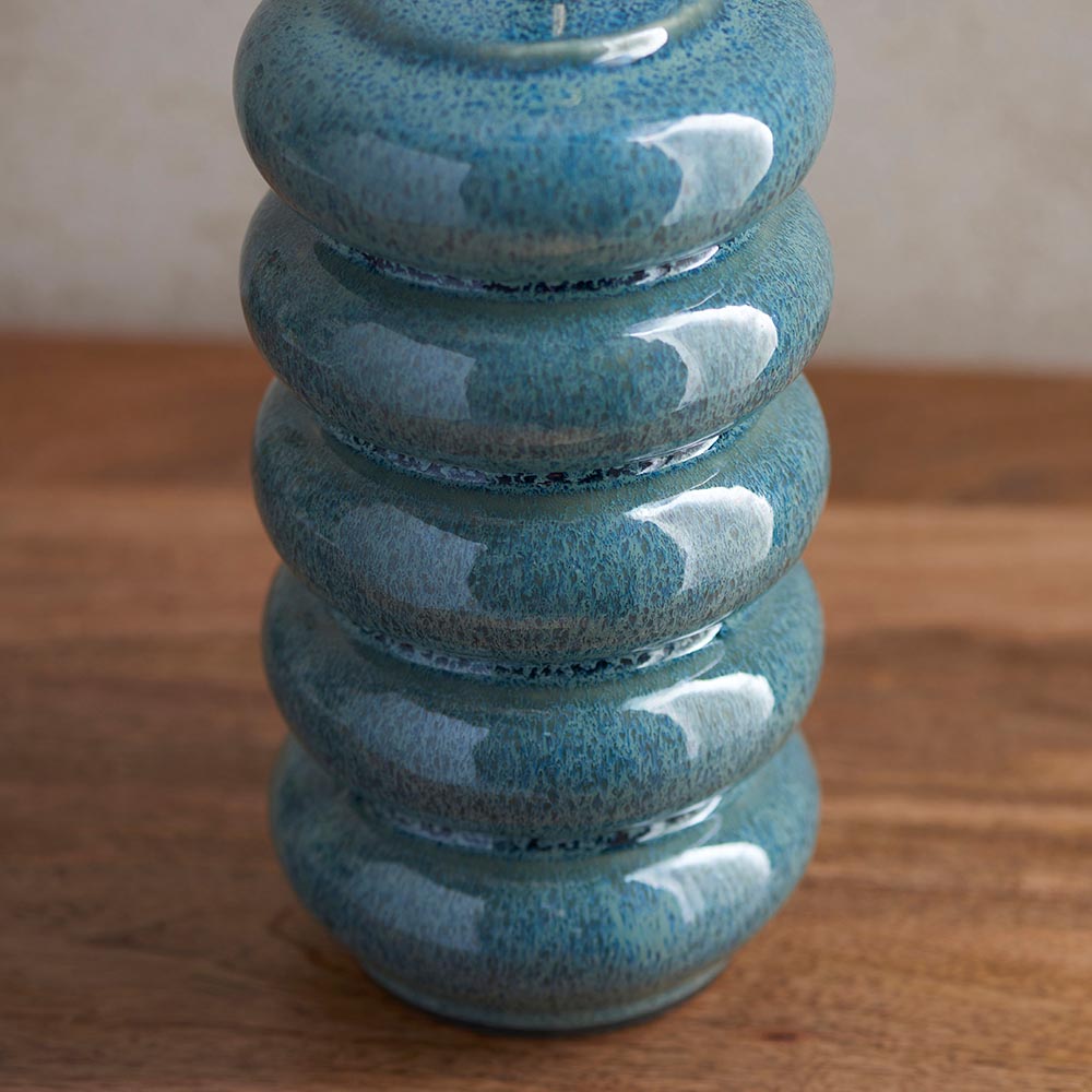 Squash Glazed Pottery Table Lamp Base