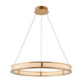 EX DISPLAY Classic Large Ribbed Hoop Pendant with Frosted Diffuser, 4050LM, 3000K, Dimmable