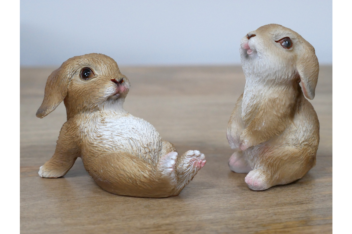 Small Playful Bunny Rabbit Ornaments - 2 Designs Available