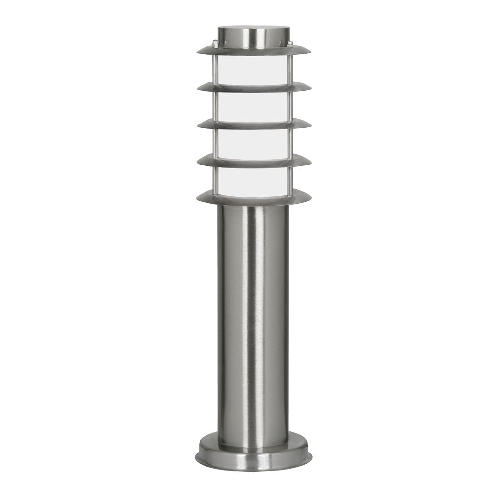 Altay Stainless Steel Bollard Garden Post Light, 1x E27   (Oaks 112/450 SS)