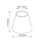 Leaf Vintage Patterned 20cm Tapered Shade