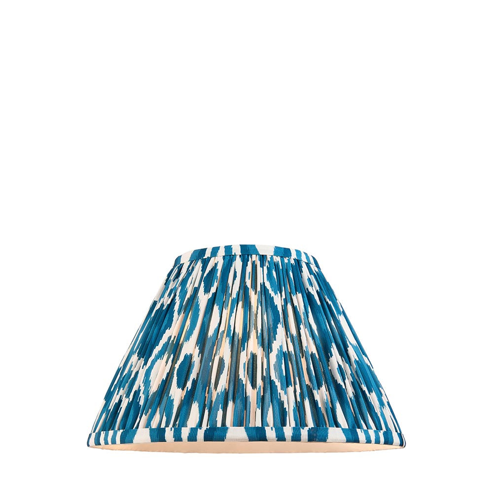 Ikat 25cm Tapered and Pleated Table Lamp Shade with Fixed Gimble in Various Colours