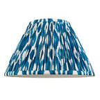 Ikat 25cm Tapered and Pleated Table Lamp Shade with Fixed Gimble in Various Colours