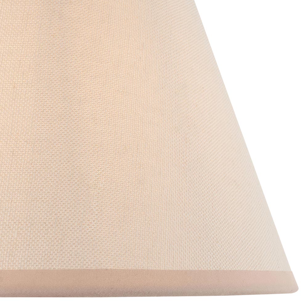 Ivy 25cm Classic Linen Tapered Shade with Fixed Gimble