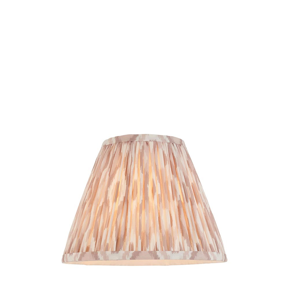 Ikat 25cm Tapered and Pleated Table Lamp Shade with Fixed Gimble in Various Colours