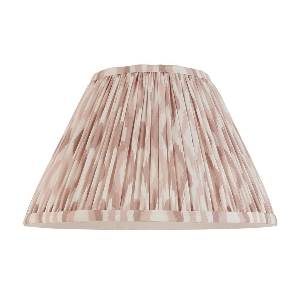 Ikat 25cm Tapered and Pleated Table Lamp Shade with Fixed Gimble in Various Colours
