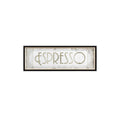 Distressed printed espresso rectangle mirror