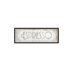 Distressed printed espresso rectangle mirror