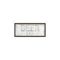 Distressed printed beer rectangle mirror