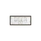 Distressed printed beer rectangle mirror