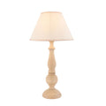 Hidcote Traditional Turned Wood Table Lamp With Ivy 30cm Vintage Shade, 1x B22
