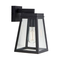 Endon Lighting - Lymington - 118762 - Black Clear Glass IP44 Outdoor Wall Light