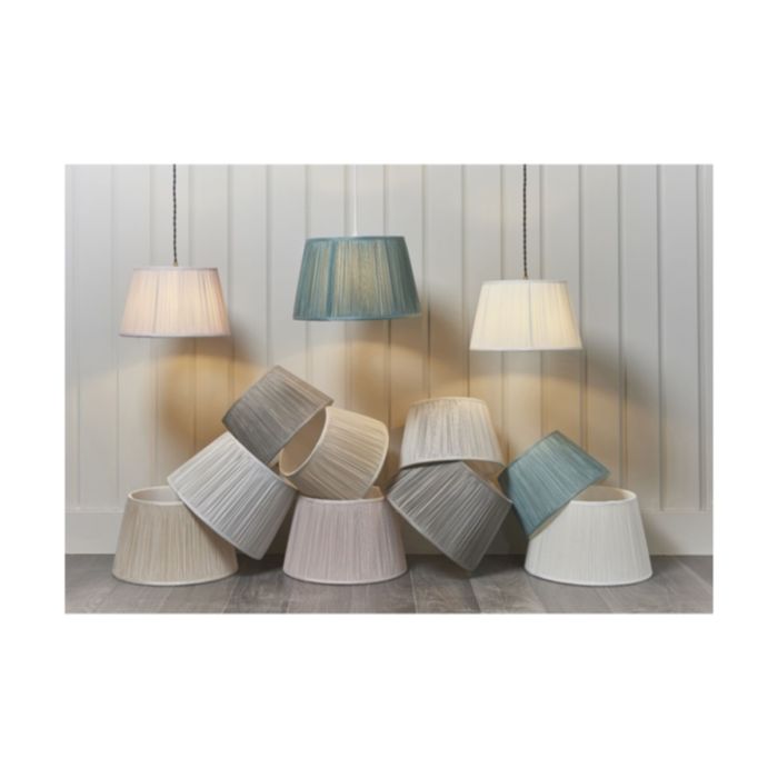 Endon - 12" Freya Pleated Silk Shade - Luminosity Designs Ltd