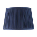 Endon - 12" Wentworth Pleated Midnight Blue Silk Shade - Luminosity Designs Ltd