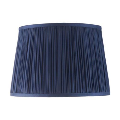Endon - 12" Wentworth Pleated Midnight Blue Silk Shade - Luminosity Designs Ltd