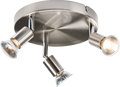 Knightsbridge 230V GU10 Triple Spotlight - Brushed Chrome