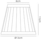 13cm Cream Willow Faux Silk Box Pleated Traditional Shade With a Candle Clip - Luminosity Designs Ltd