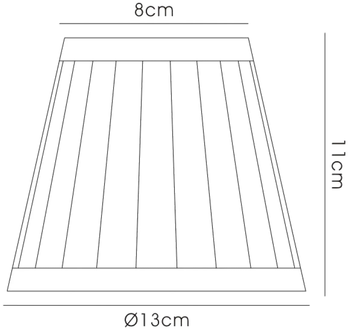 13cm Cream Willow Faux Silk Box Pleated Traditional Shade With a Candle Clip - Luminosity Designs Ltd