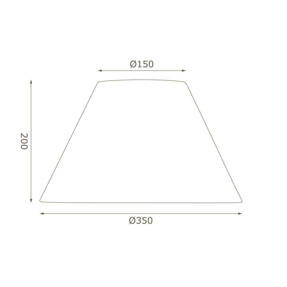 Oaks Lighting - 14" Cotton Coolie Shade with Reversable Gimble - Luminosity Designs Ltd